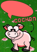 Le cochon souriant à personnaliser
